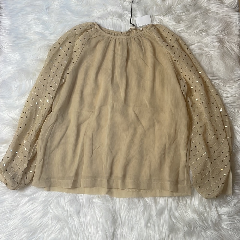Gold Sheer Blouse - Picture 4 of 7